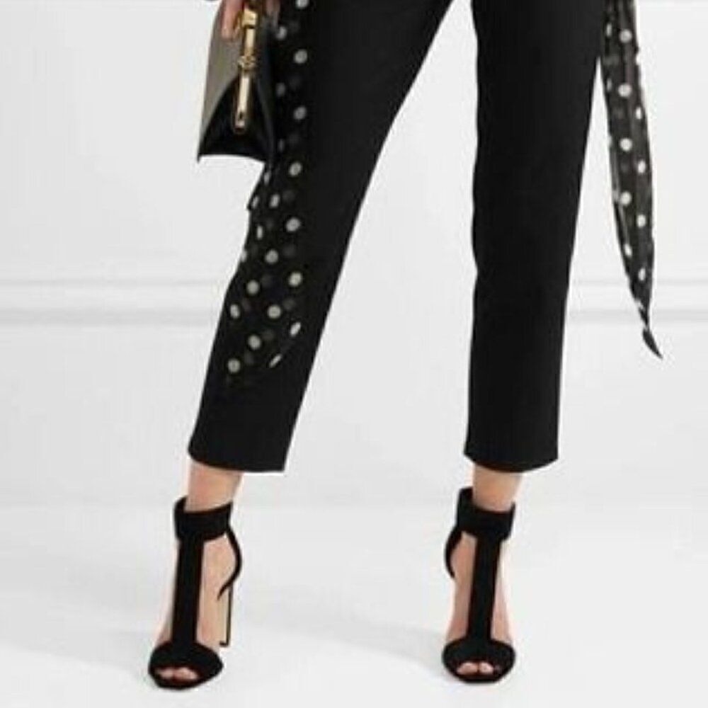 Jimmy Choo Bethel 100 black ankle strap open toe suedestrappy heels 38 - Picture 6 of 16